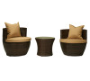 Perry 3 Piece All-Weather Wicker Patio Conversation Set