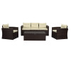 Rio 4 Piece All-Weather Wicker Conversation Set with Storage