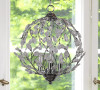 3-Light Nickel Crystal Chandelier