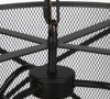 Cage Style 3-Light Drum Chandelier--Black