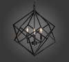 Geometric Candle-Style Chandelier in Black