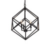 Geometric Candle-Style Chandelier in Black