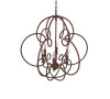 Sofia Round Antique Rust Finish Candle Style Chandelier