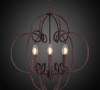 Sofia Round Antique Rust Finish Candle Style Chandelier