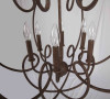 Sofia Round Antique Rust Finish Candle Style Chandelier