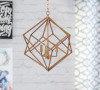 Vista Geometric Antique Gold FinishCandle Style Chandelier