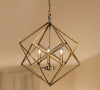 Vista Geometric Antique Gold FinishCandle Style Chandelier