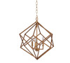 Vista Geometric Antique Gold FinishCandle Style Chandelier
