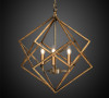 Vista Geometric Antique Gold FinishCandle Style Chandelier
