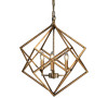 Vista Geometric Antique Gold FinishCandle Style Chandelier