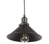Black Industrial 1-Light Pendant