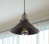 Black Industrial 1-Light Pendant