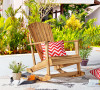 Acacia Rocking Adirondack Chair, Natural