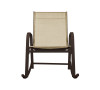 Patio Rocking Chair in Dark Brown with Brown Textilene Fabric