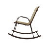 Patio Rocking Chair in Dark Brown with Brown Textilene Fabric