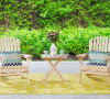 3 Piece Adirondack Chair Set with Table, Natural Finish
