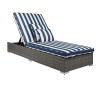 Lantis 3 Piece All-Weather Wicker Pool Side Lounge Set-Navy