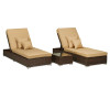 Lantis 3 Piece All-Weather Wicker Pool Side Lounge Set