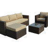 Caribe 4 Piece All-Weather Wicker Patio Seating Set