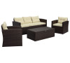 Rio 4 Piece All-Weather Wicker Conversation Set with Storage