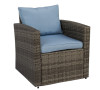 Rio 5 Piece All-Weather Wicker Conversation set with Storage and Ottoman