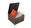 Rio 5 Piece All-Weather Wicker Conversation set with Storage and Ottoman