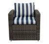 Rio 5 Piece All-Weather Wicker Conversation set with Storage and Ottoman