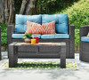 Rio 5 Piece All-Weather Wicker Conversation set with Storage and Ottoman