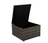 Rio 5 Piece All-Weather Wicker Conversation set with Storage and Ottoman