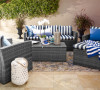 Rio 5 Piece All-Weather Wicker Conversation set with Storage and Ottoman