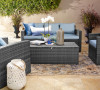 Rio 5 Piece All-Weather Wicker Conversation set with Storage and Ottoman