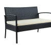Teaset 4-Piece All-Weather Wicker Patio Seating Set Black