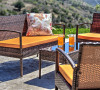 Teaset 4-Piece Patio Conversation Set Orange
