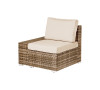 6 Piece Outdoor Wicker Sectional Seating Set, Hazelnut/Beige
