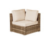 6 Piece Outdoor Wicker Sectional Seating Set, Hazelnut/Beige