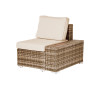6 Piece Outdoor Wicker Sectional Seating Set, Hazelnut/Beige